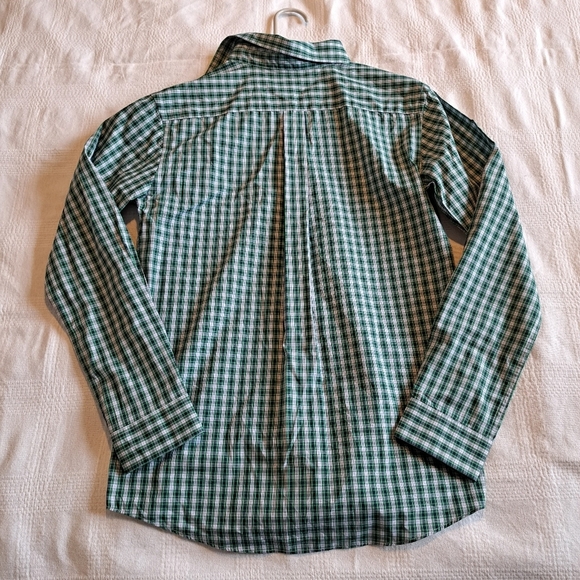 Cat & Jack boys large or 12-14 blue & green plaid long sleeved shirt - Picture 2 of 6